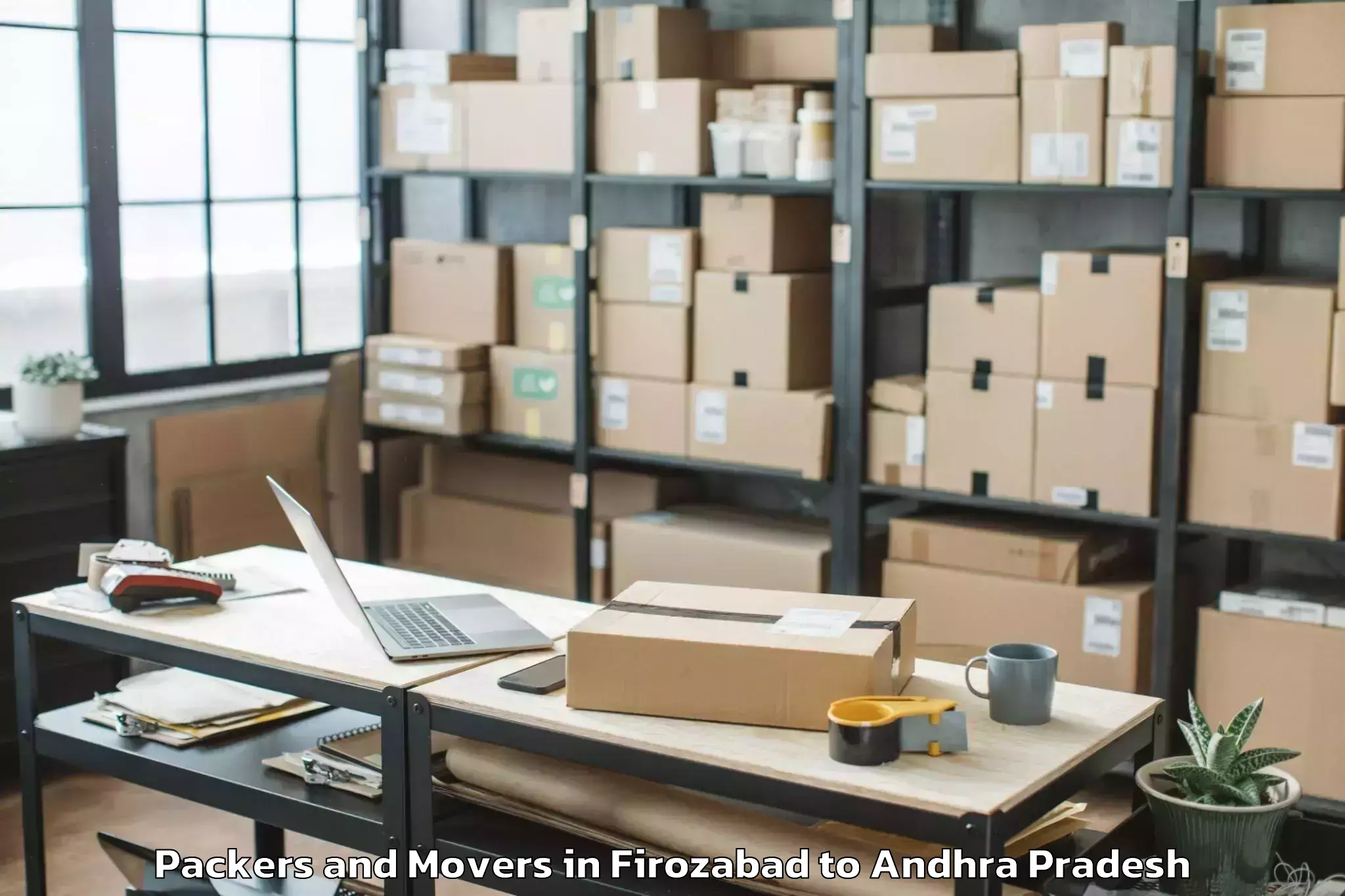 Professional Firozabad to Thamminapatnam Packers And Movers